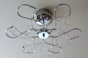 Large ceiling light, Electricians Bath
